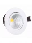 Spot LED COB Embutir Redondo 7W Direcionável Branco Frio