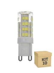 Kit 10 Unidades Lampada G9 LED Halopin 7,5w Branco Quente 110v