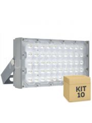 Kit 5 Unidades Refletor LED 50w Modular IP67 Branco Frio