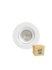 Kit 10 Unidades Spot LED Embutir Redondo 5w BLS Branco Frio