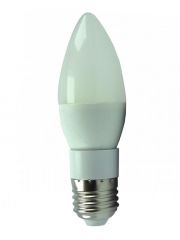 Lampada LED Vela 5w E27 Leitosa Sem Bico Branco Quente