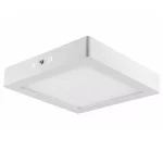 Plafon LED Sobrepor Quadrado 12w Branco Quente
