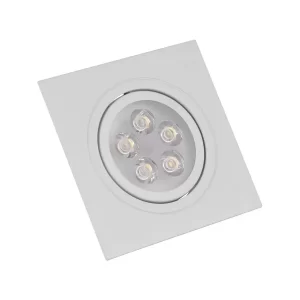 Spot LED Embutir Quadrado 5w SMD Direcionável Branco Frio