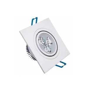 Spot LED Embutir Quadrado 3w SMD Direcionável Branco Frio