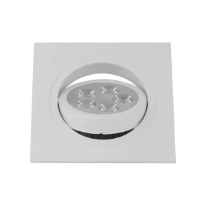 Spot LED Embutir Quadrado 5w SMD Direcionável Branco Quente