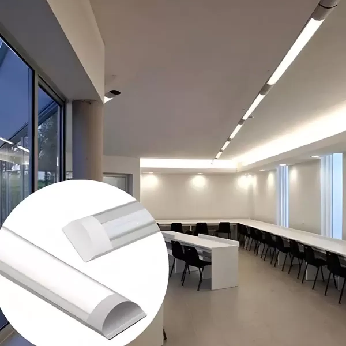 Luminária Linear LED slim 40W 120cm Branco Frio