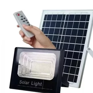 Refletor Solar LED 100W Auto Recarregável Branco Frio