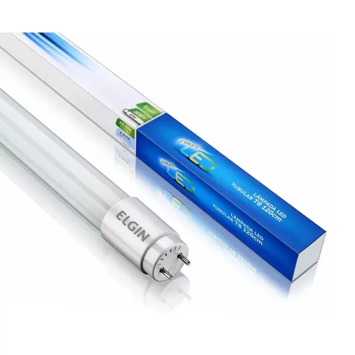 Lampada LED Tubular 20w 120cm T8 Branco Frio Inmetro Elgin