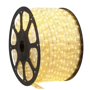Rolo Mangueira de LED 100 Metros 11mm 24 leds/metro Branco Quente 220v