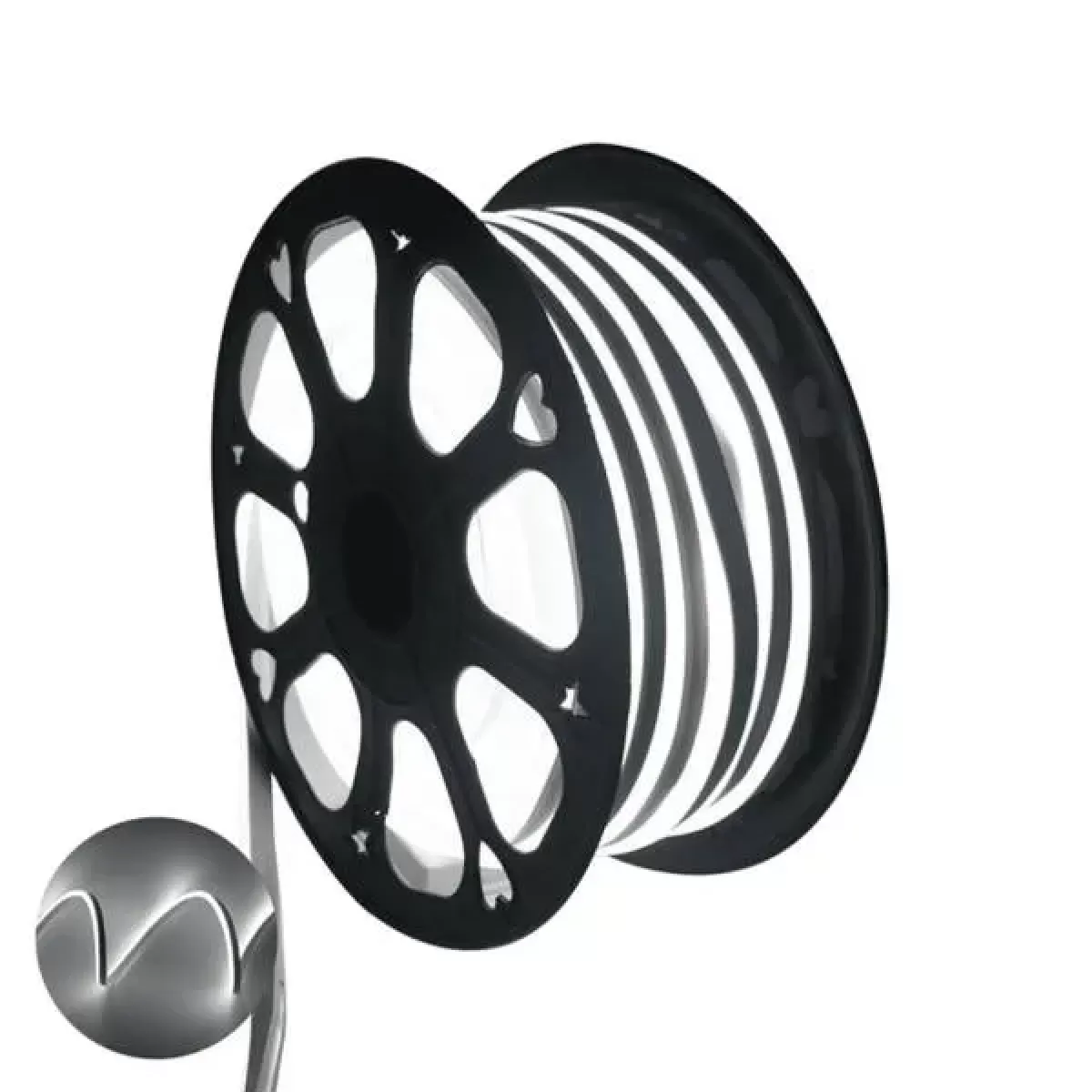 Fita de Led Neon Flex Rolo 50 metros Branco Frio 220v 8MM