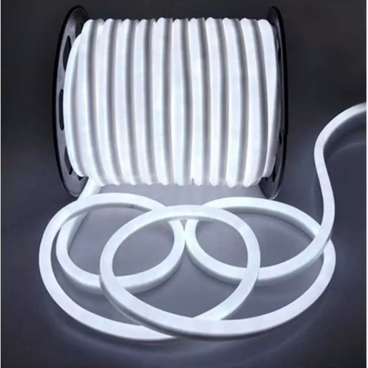 Fita de Led Neon Flex Rolo 50 metros Branco Frio 220v 8MM