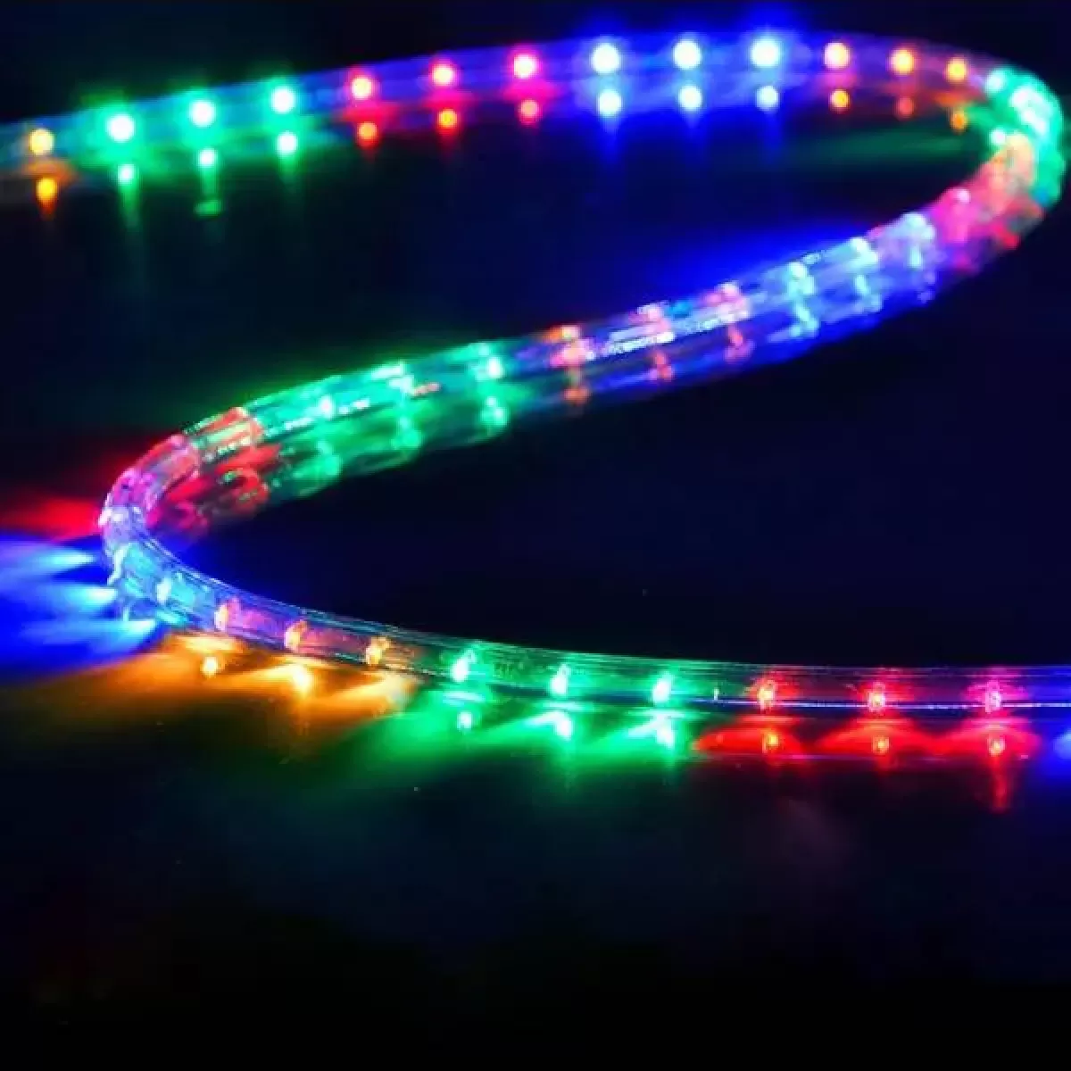 Rolo Mangueira de LED 100 Metros 11mm 24 leds/metro Colorida 220v