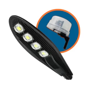 Luminaria Publica LED Pétala 200w Para Poste Branco Frio Com Fotocélula