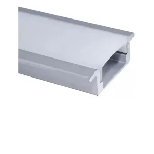 Perfil de LED Embutir Alumínio Natural 2 Metros 24x7mm