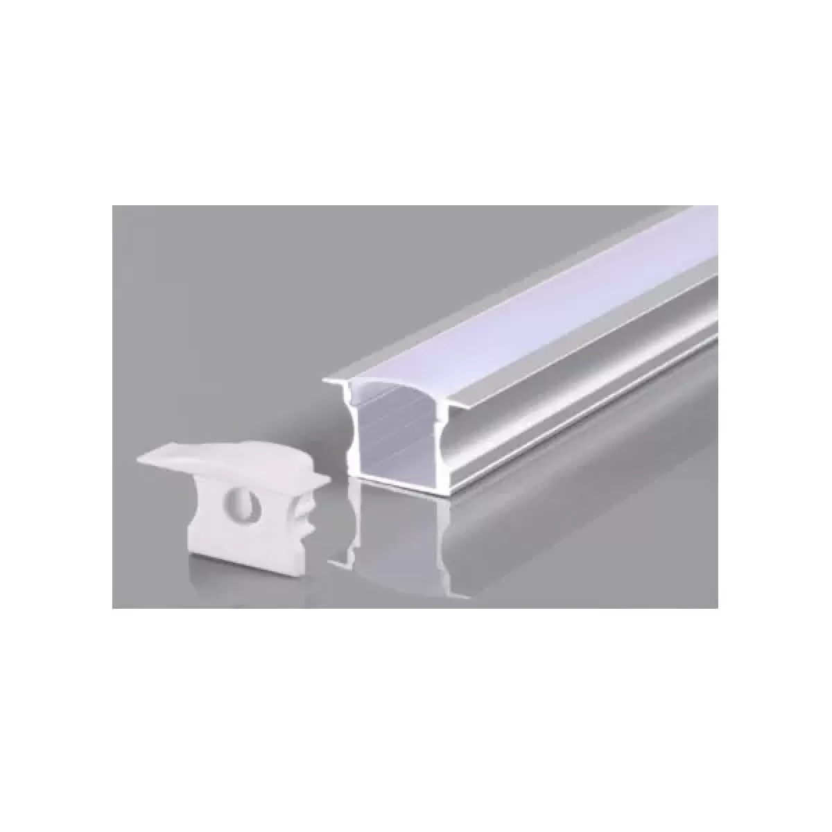 Perfil de LED Embutir Alumínio Natural 2 Metros 24x14mm