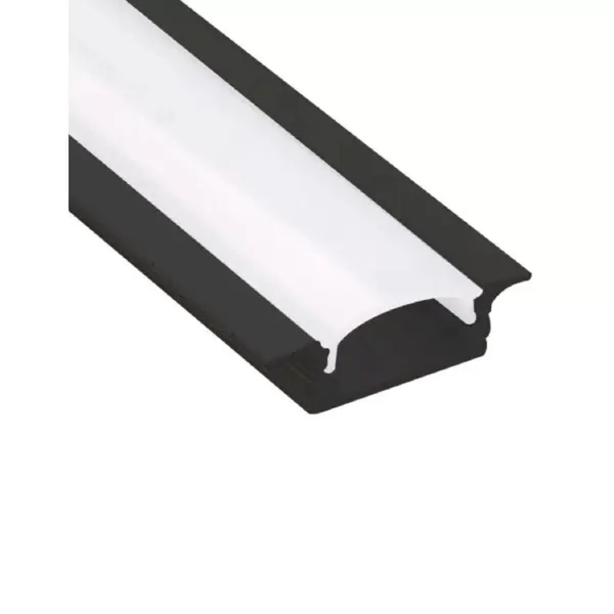 Perfil de LED Embutir Preto 2 Metros 24x7mm