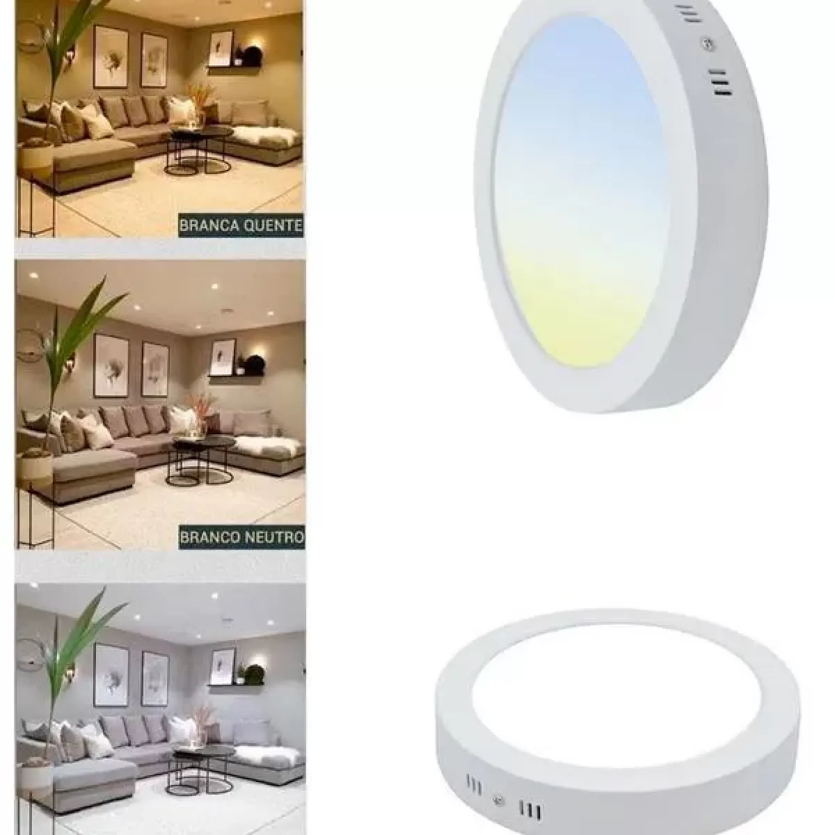 Plafon LED Smart Dimerizavel Sobrepor Redondo 18w Gaya