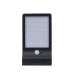 Arandela Solar LED Balizador Parede 7w Preto Sensor Presença Branco Frio Gaya