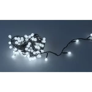 Kit 10 Unidades Pisca Pisca de LED 8 Funções Fio Transparente com 100 Leds Branco Frio 220v