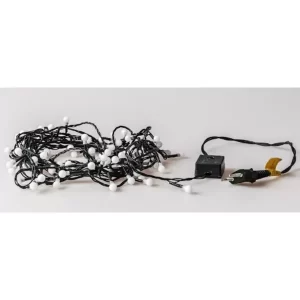 Kit 10 Unidades Pisca Pisca de LED Fixo Fio Verde com 100 Leds Branco Quente 110v - Fio 1.8mm