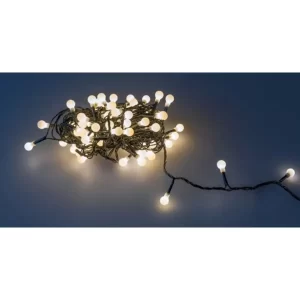 Kit 10 Unidades Pisca Pisca de LED Fixo Fio Verde com 100 Leds Branco Quente 220v - Fio 1.8mm