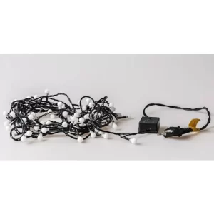 Kit 10 Unidades Pisca Pisca de LED Fixo Fio Transparente com 100 Leds Branco Frio 220v - Fio 1.8mm