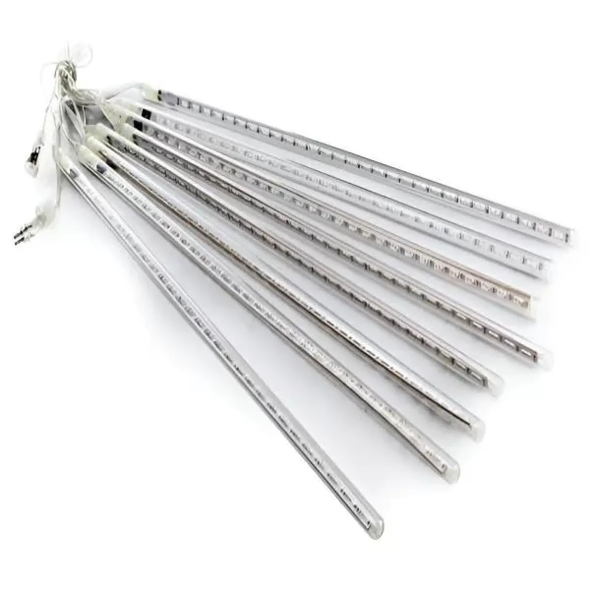 Kit 8 Bastões Chuva de Meteoro 50cm Snowfall Branco Frio Bivolt