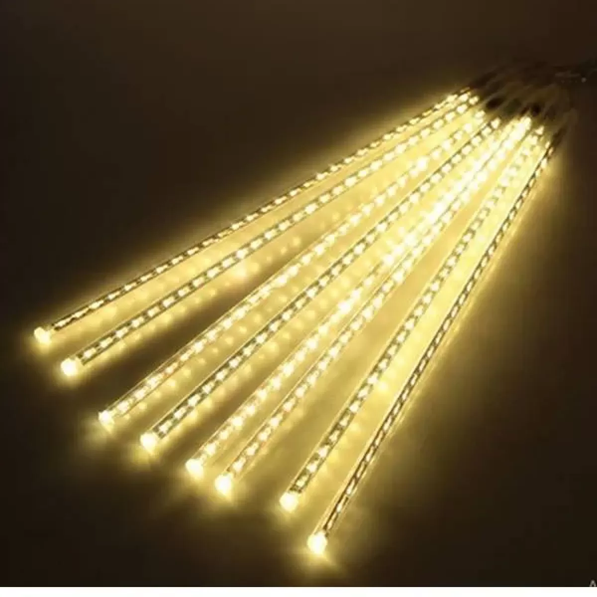 Kit 5 Bastões Chuva de Meteoro LED 1m Snowfall Branco Quente 220v