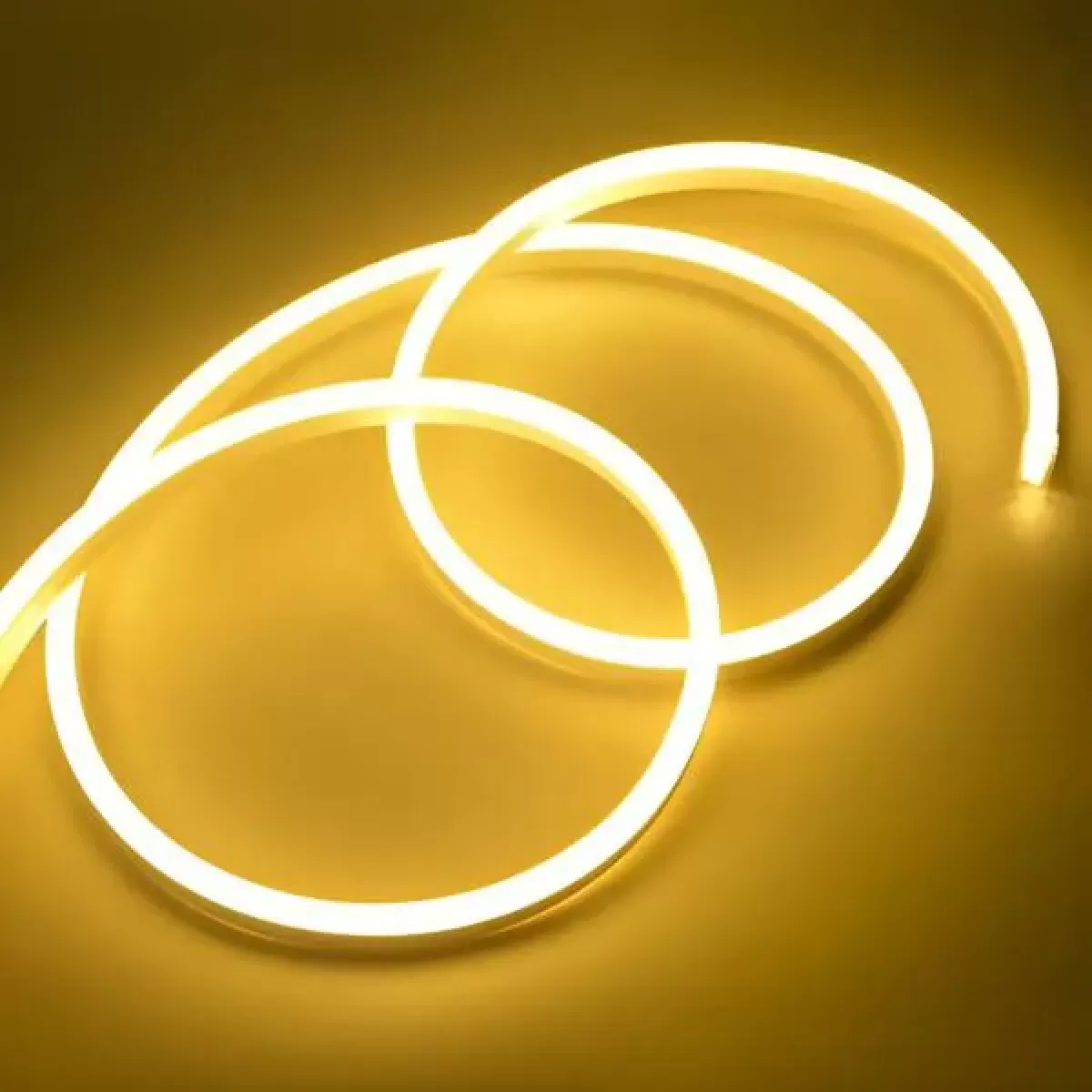 Fita de Led Neon IP67 Rolo 5m Amarela 12v