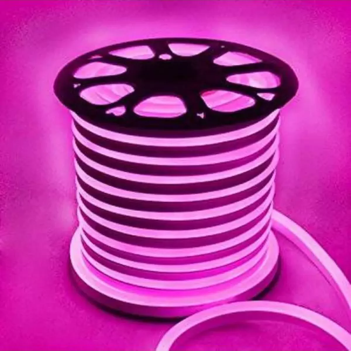 Fita de Led Neon Flex Rolo 50 metros Rosa 220v 8MM