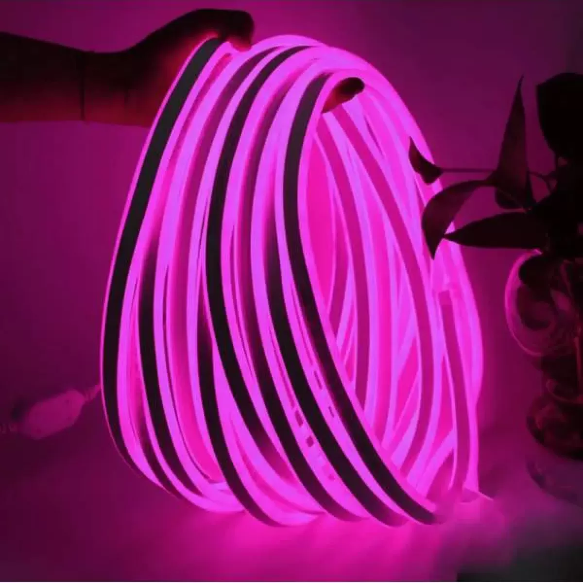 Fita de Led Neon Flex Rolo 50 metros Rosa 220v 8MM