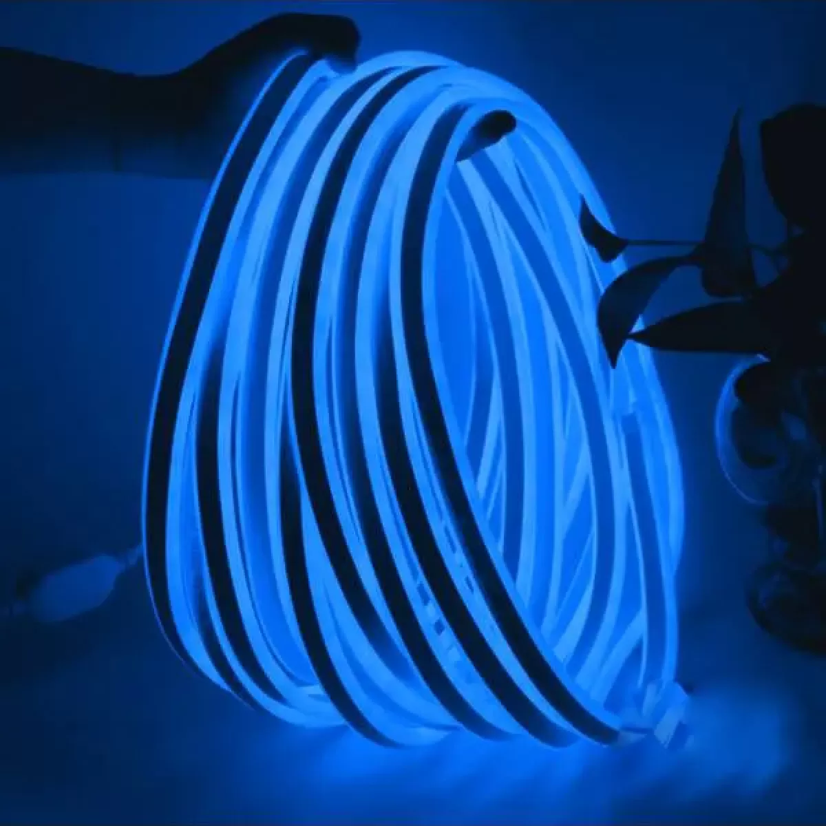 Fita de Led Neon Flex IP65 Rolo 25m Azul 110v