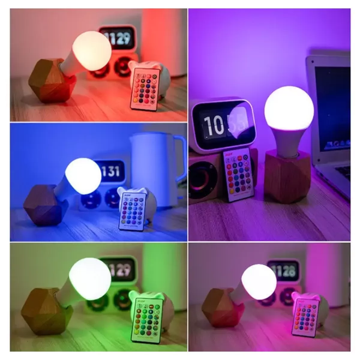 Lâmpada LED Bulbo 7w RGB com Controle