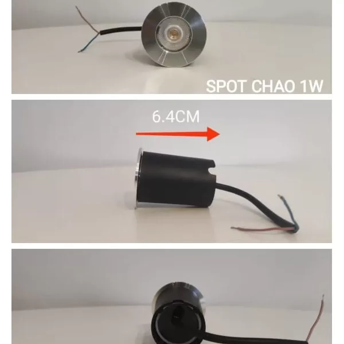Balizador de Piso LED 1w Branco Quente