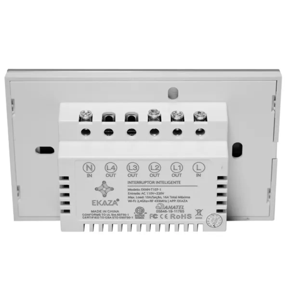 Interruptor Smart Wifi Touch 2 Botões Branco