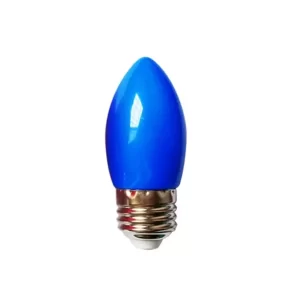 Lâmpada LED Vela 1W E27 - Azul, 110V