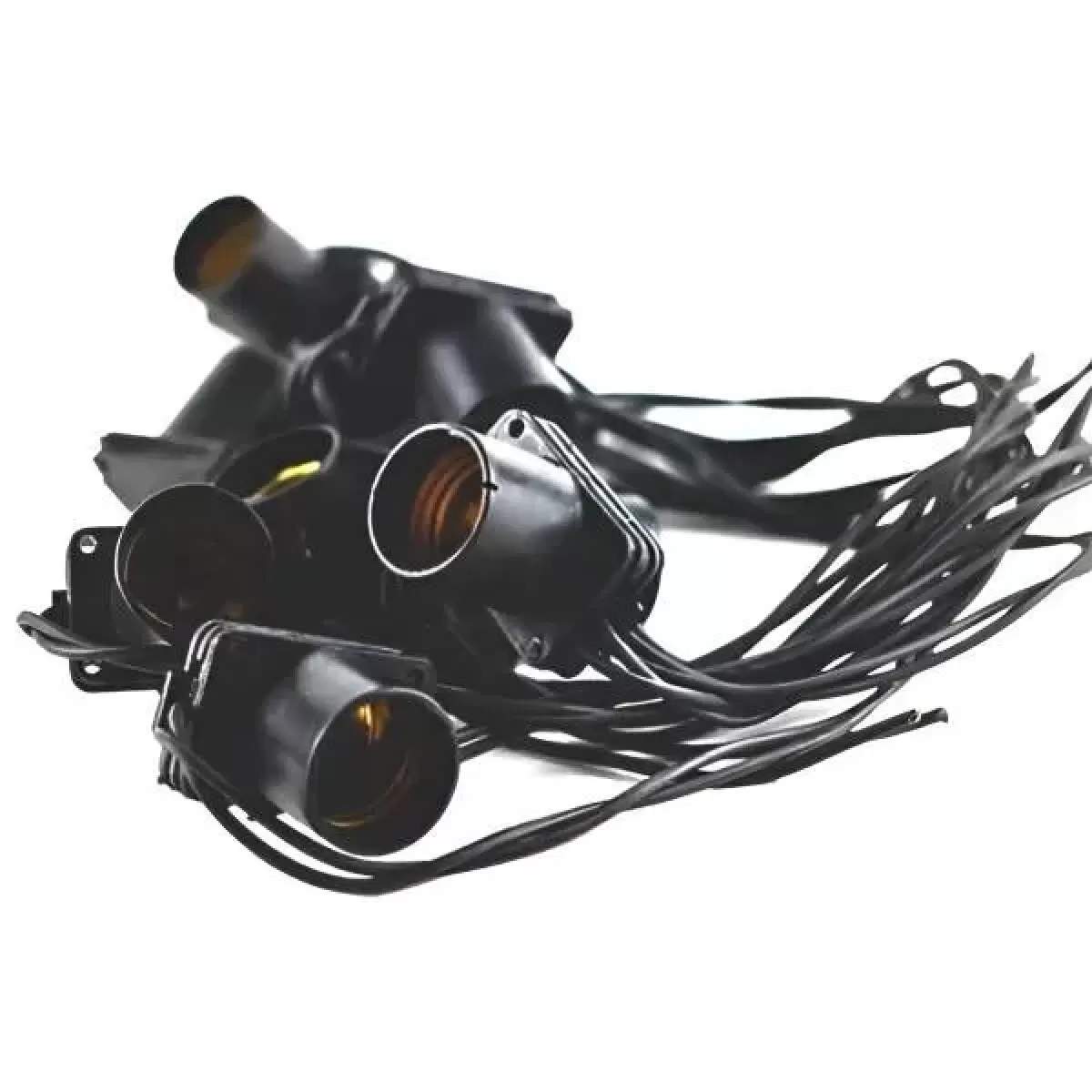 Varal de Luzes Preto de 50 Metros com 50 Soquetes E27 (sem lâmpada)