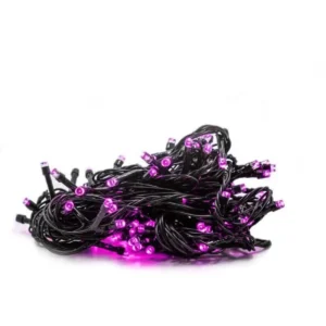 Kit 10 Unidades Pisca Pisca de LED 8 Funções Fio Verde com 100 Leds Rosa 220v