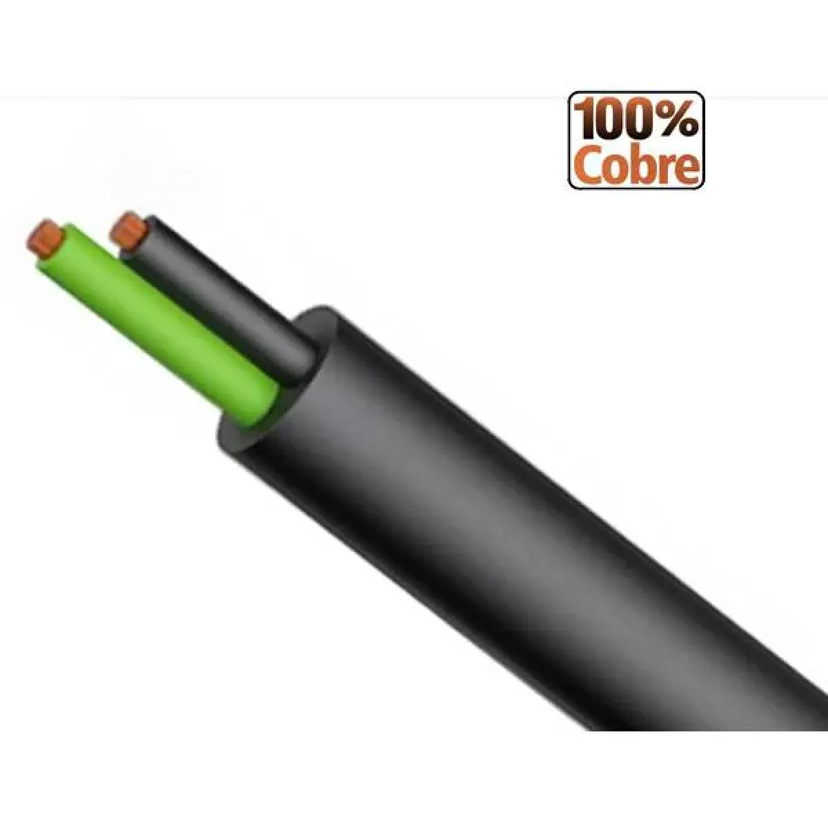 Cabo Flexível PP 2x6mm 500v Rolo 100m 100% Cobre Inmetro