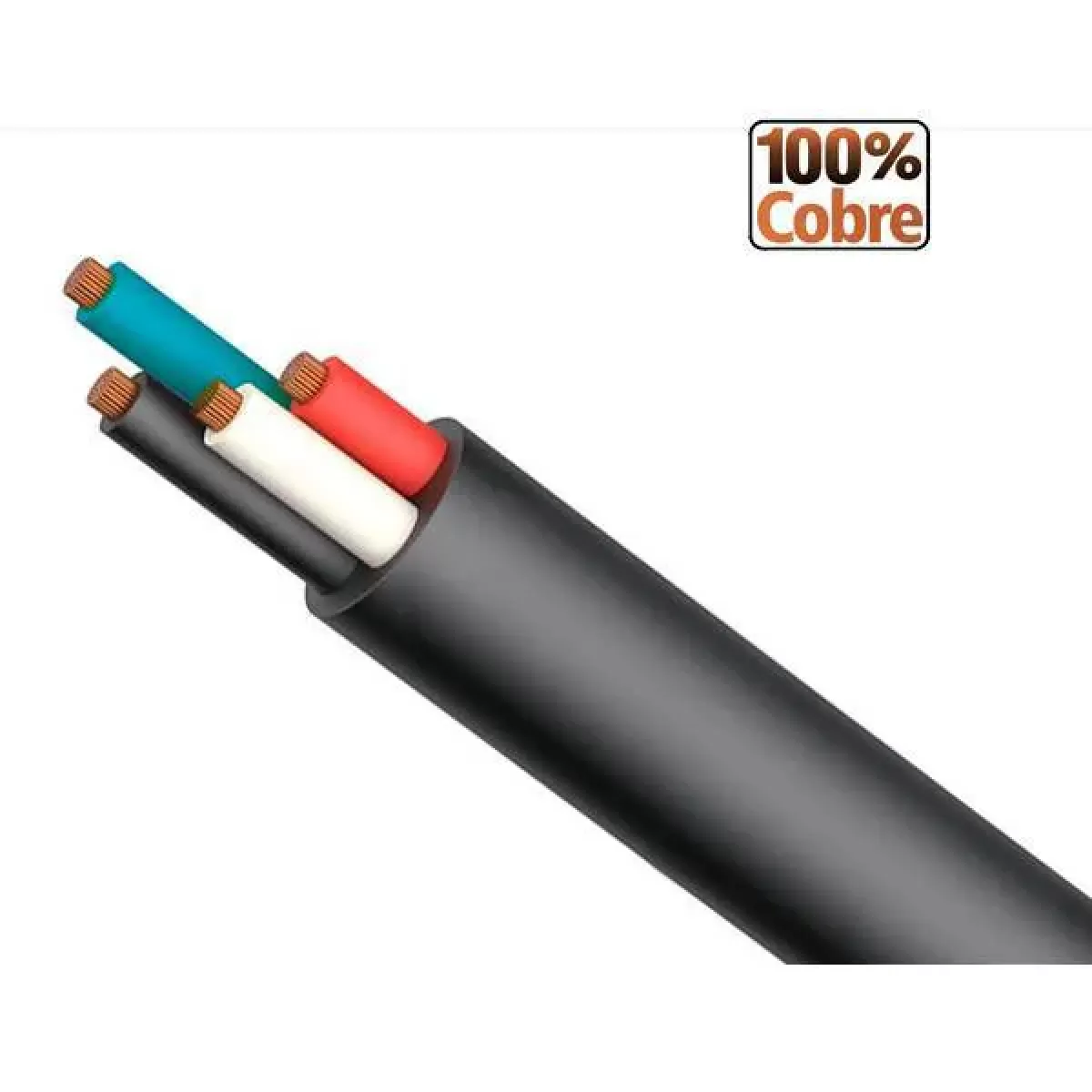 Cabo Flexível PP 4x2,5mm 500v Rolo 50m 100% Cobre Inmetro