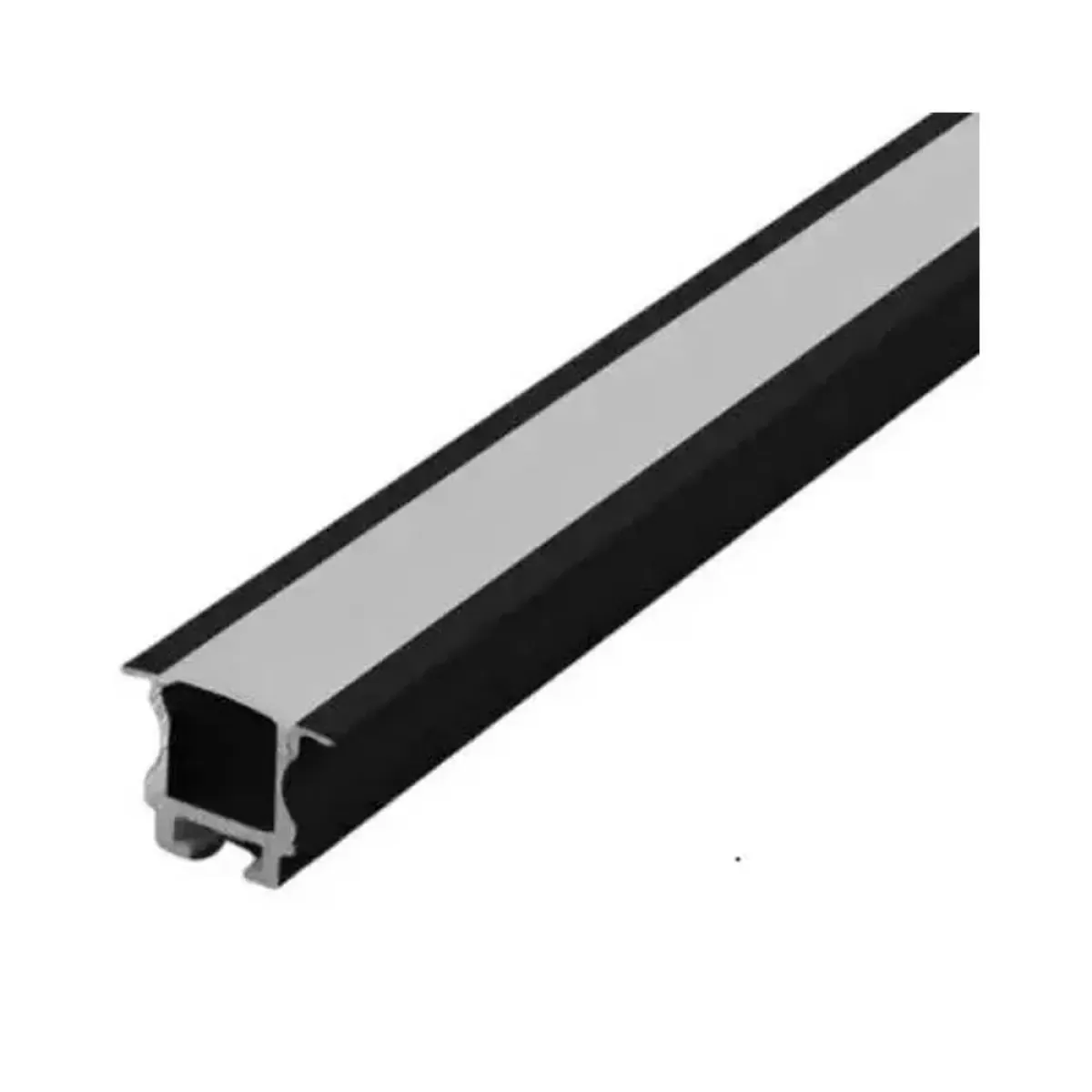 Perfil de LED Embutir Preto 2 Metros 40x25mm