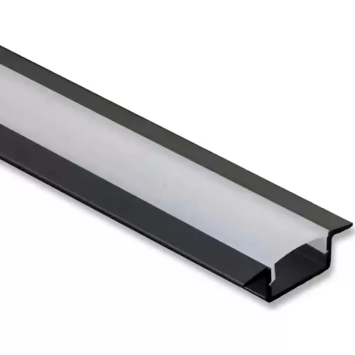 Perfil de LED Embutir Preto 3 Metros 30x7mm