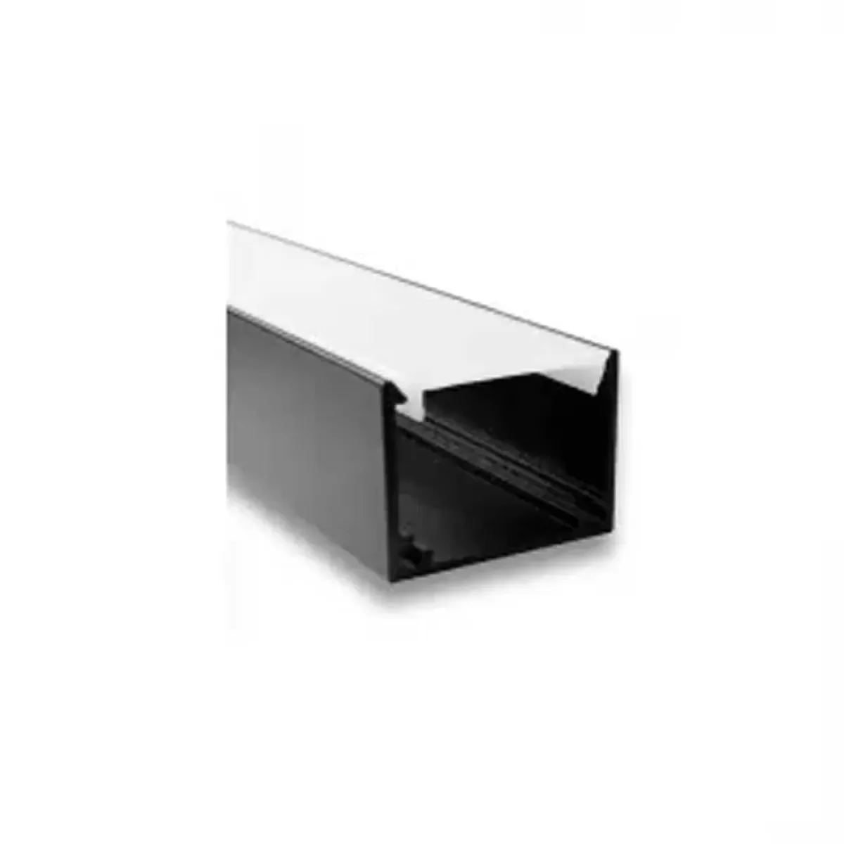 Perfil de LED Sobrepor Preto 3 Metros 35x35mm