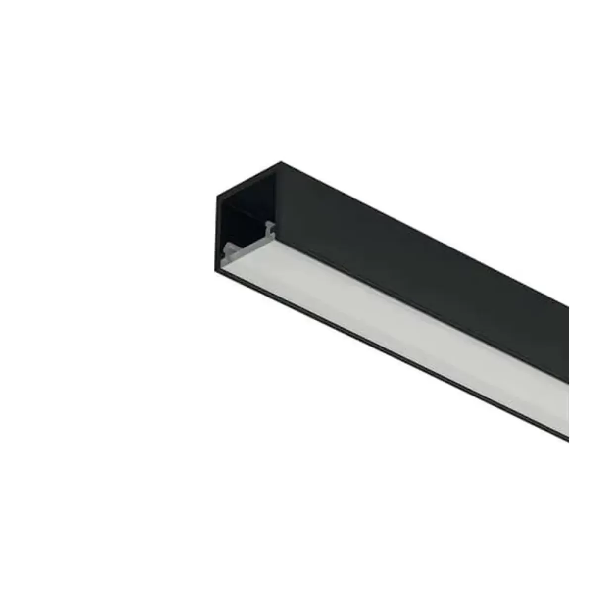 Perfil de LED Sobrepor Preto 3 Metros 35x35mm