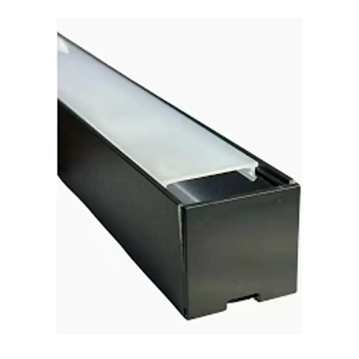 Perfil de LED Sobrepor Preto 2 Metros 35x20mm
