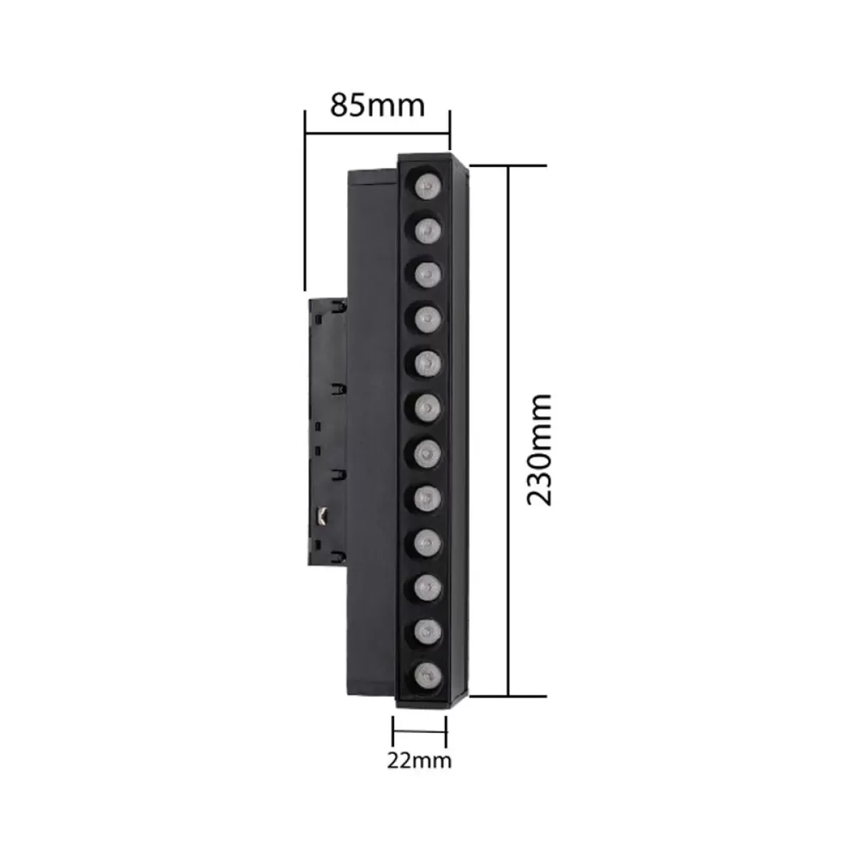 Luminaria Led Magnetica Direcional 12w Branco quente