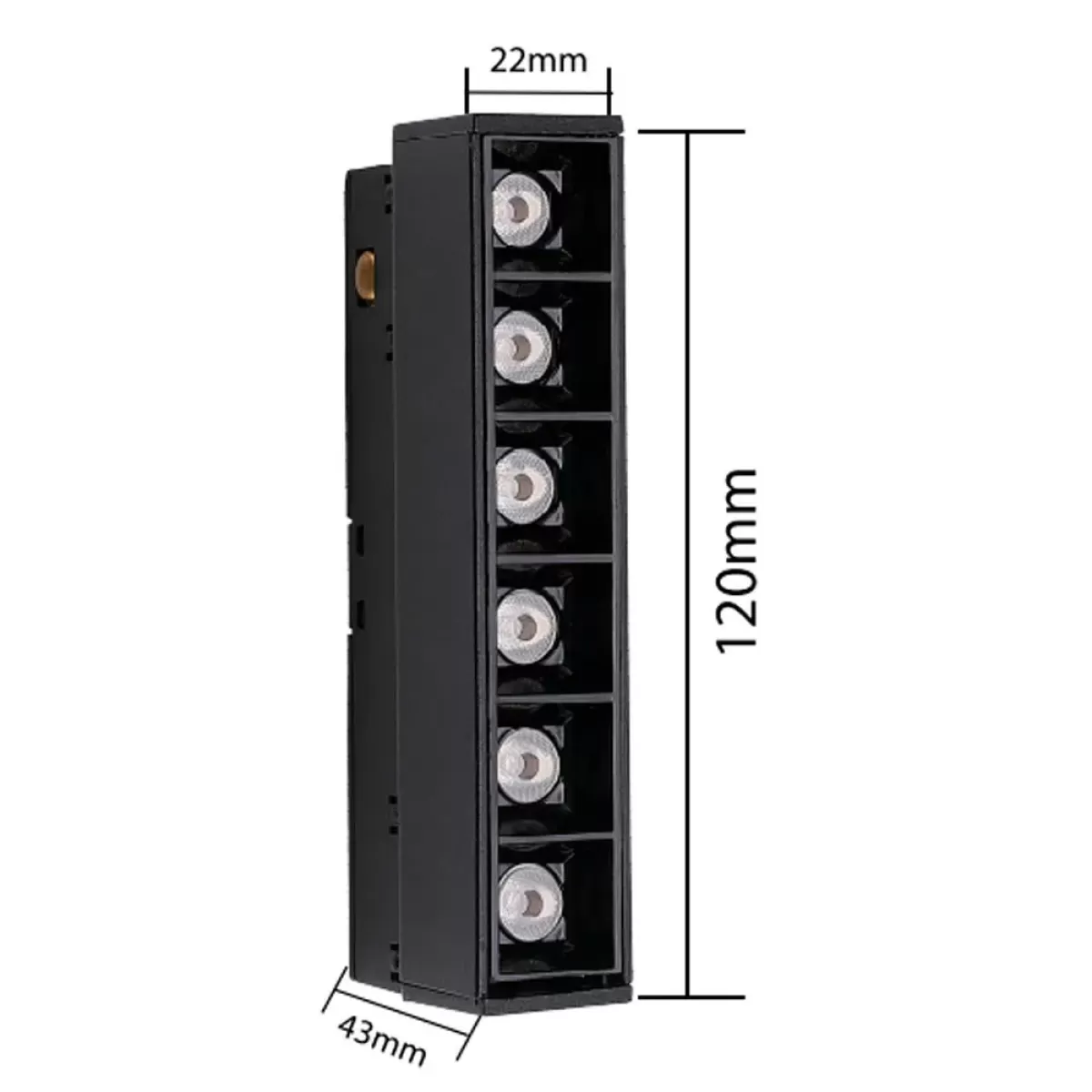 Luminaria Led Magnetica Fixo 6w Branco quente