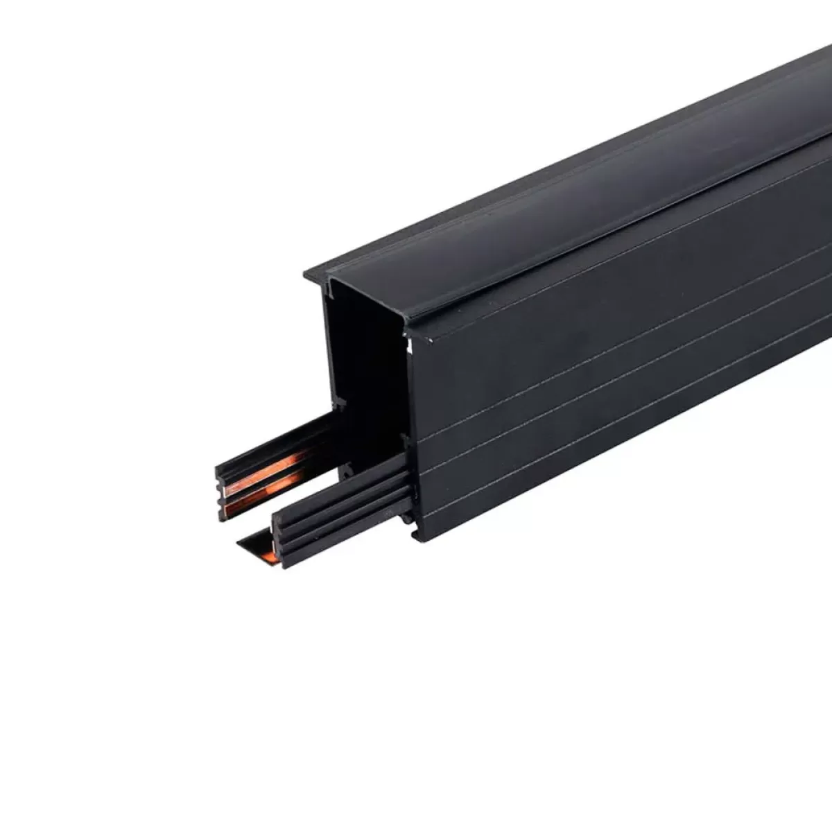 Trilho Magnetico Embutido 1 metro Preto
