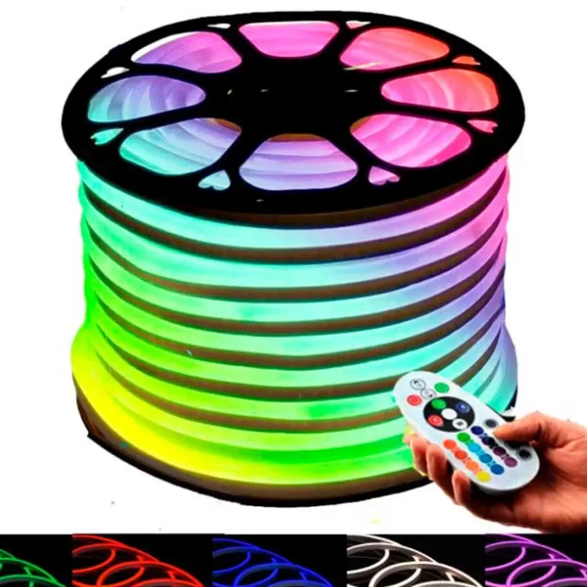 Fita Led Neon Flex Rolo 100 metros RGB 12v