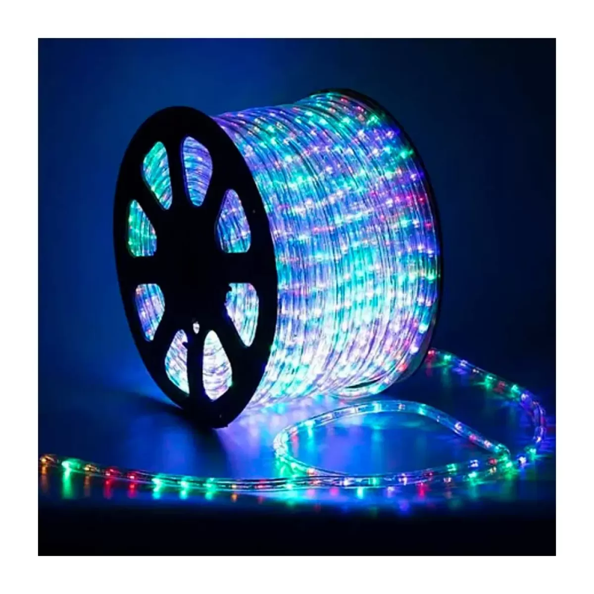 Rolo Mangueira de LED 100 Metros 12 mm 30 leds/metro Colorida 110v